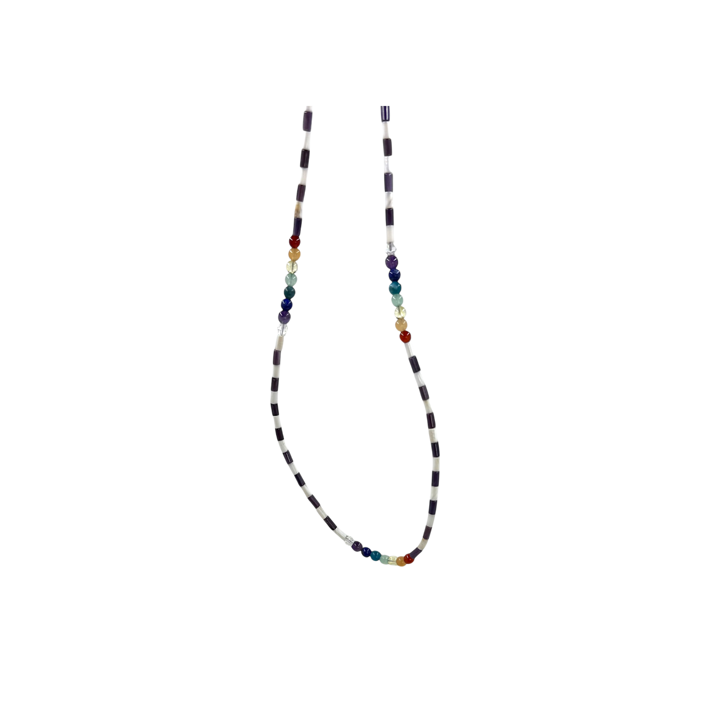 Wampum Chakra bead necklace