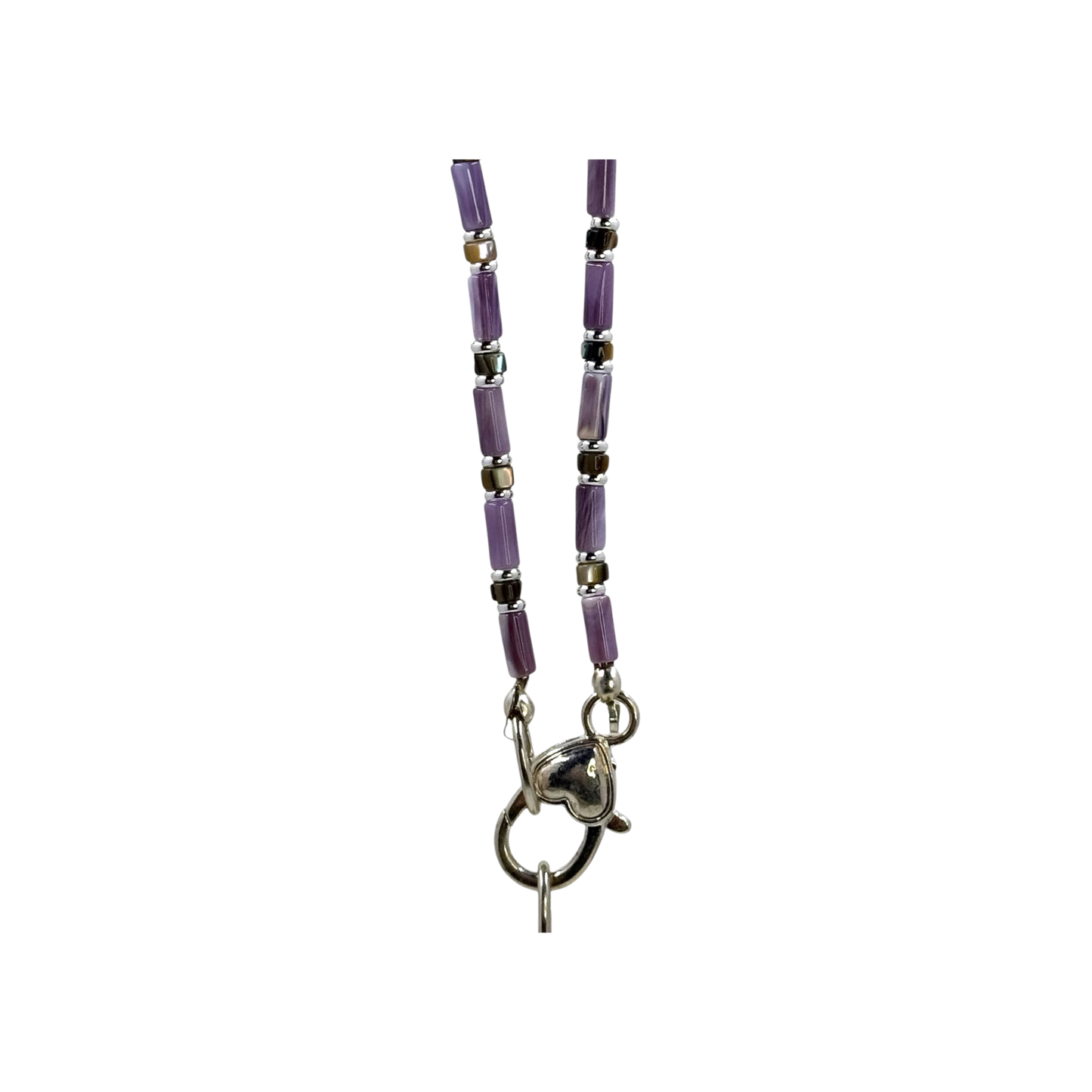 Wampum & Paua necklace with silver pendant featuring Tipi