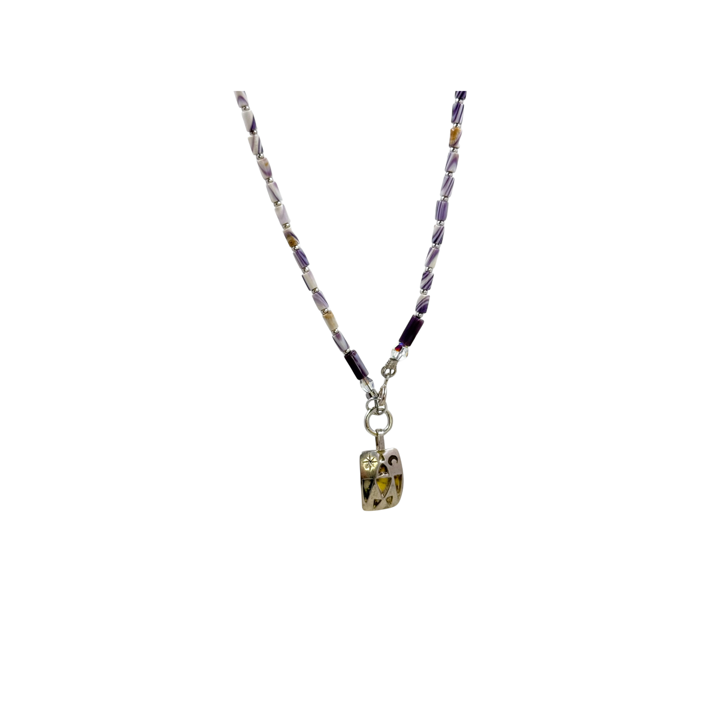 Wampum/Paua necklace & Earring set
