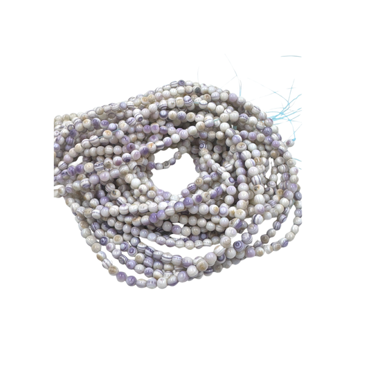 Wampum round beads